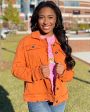 Cotton Twill Jacket - Orange For Cheap