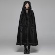 Dark Snow Bunny Faux Fur Trimmed Coat by Punk Rave Sale