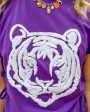 Tiger Ties Top - Purple For Sale