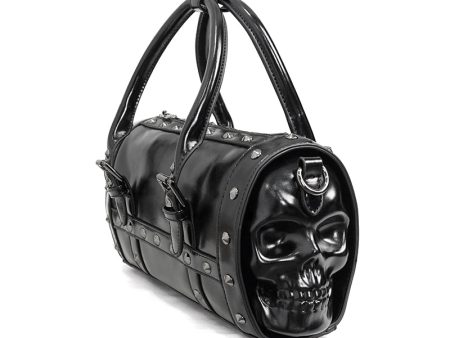 Studded Skull Faux Leather Bag by Devil Fashion Online Sale