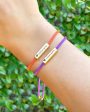 Adjustable Cord Clemson Bracelet - Purple Cheap