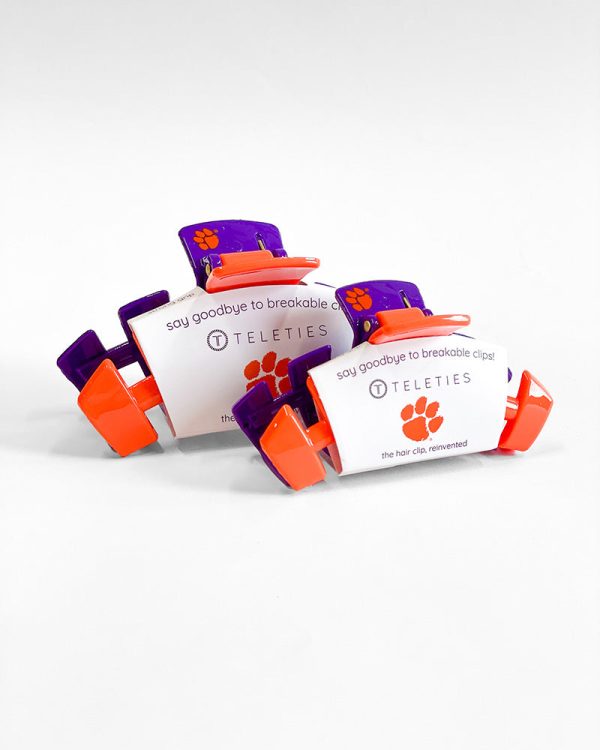 Teleties Medium Hair Clip - Clemson Cheap