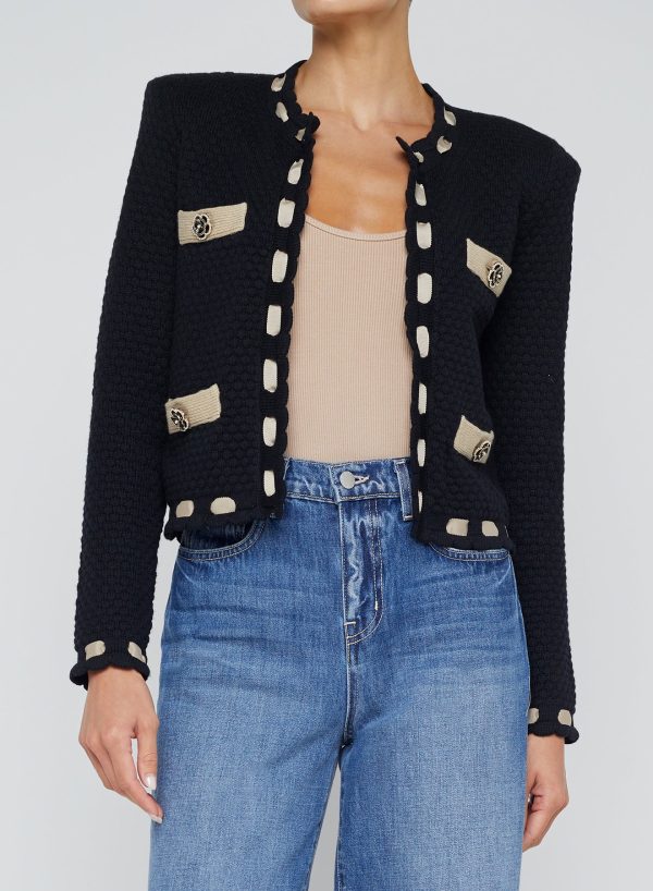 Astor Contrast Trim Cardigan Online Sale