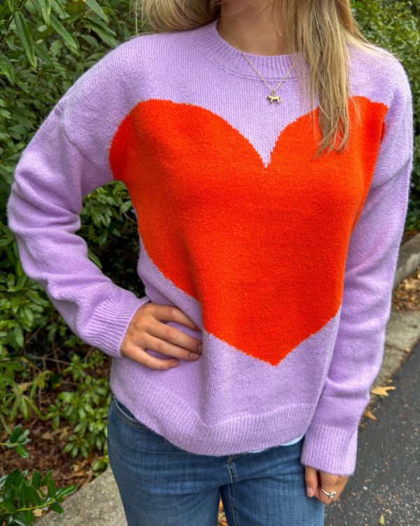 Clemson Love Sweater - Lilac Discount