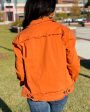 Cotton Twill Jacket - Orange For Cheap