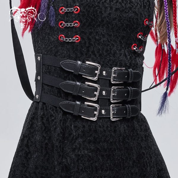 Brutal Buckle Corset Belt by Devil Fashion on Sale