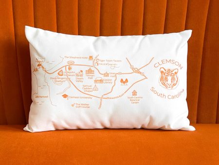 Clemson Map Pillow Online now