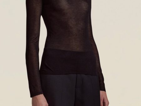 Lyra Sheer Turtleneck in Viscose Blend For Sale