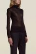 Lyra Sheer Turtleneck in Viscose Blend For Sale