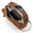 The Wanderer Toiletry Bag - Genuine Leather Toiletry Bag Brown Sale