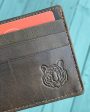 Tiger Leather Embossed Slim Wallet Online now