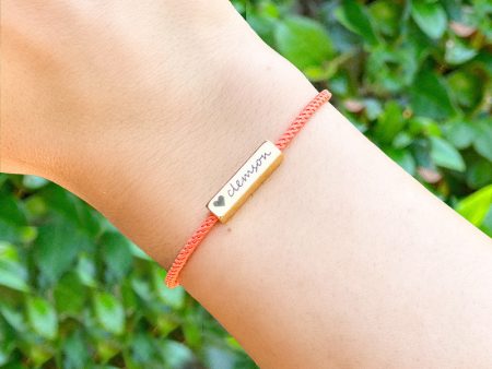 Adjustable Cord Clemson Bracelet - Orange For Discount