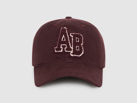 Jeremy Baseball Cap Letterman Dark Burgundy OS Online now