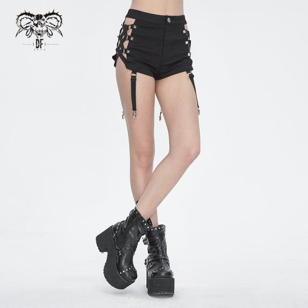 Amaris Gothic Shorts by Devil Fashion For Sale