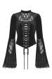 Ashes To Ashes Gothic Velvet Lace Top by Dark In Love Cheap