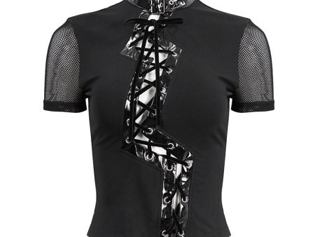 Bella Bolt Lace Up Top by Devil Fashion Fashion