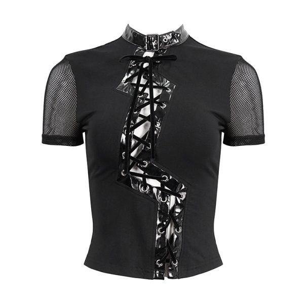 Bella Bolt Lace Up Top by Devil Fashion Fashion