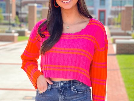 Sunny Day Striped Sweater For Sale