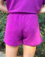 Textured Soft Shorts - Purple Discount