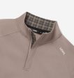 Men s UNRL Highlands Quarter Zip | Taupe Plaid Online Sale