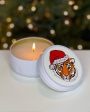 Santa Tiger Merry Mistletoe Candle For Discount