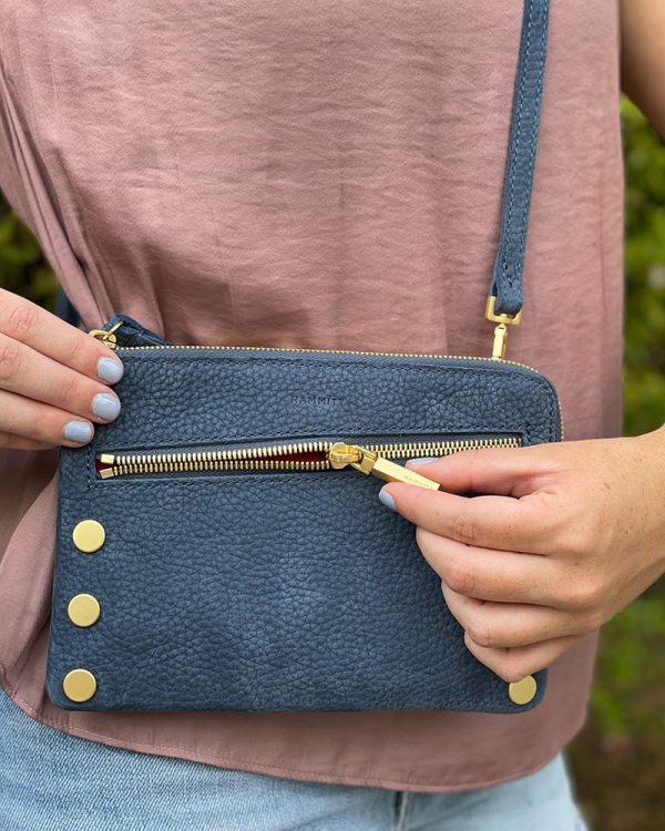 Hammitt Nash Small Leather Crossbody Wristlet - Skies Nubuck Online Hot Sale