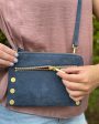 Hammitt Nash Small Leather Crossbody Wristlet - Skies Nubuck Online Hot Sale