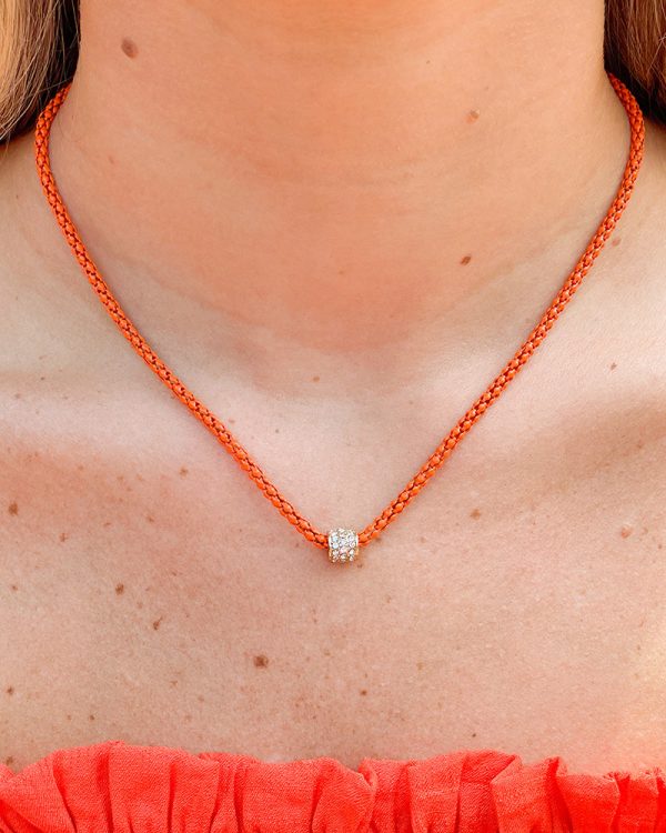 Cassie Orange Necklace For Cheap