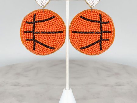 Beaded Basketball Earrings Cheap