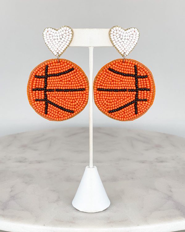 Beaded Basketball Earrings Cheap