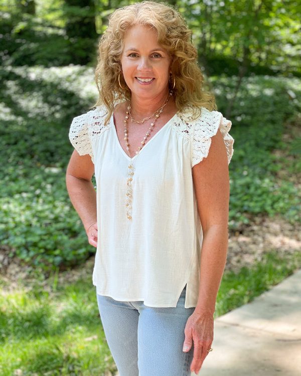 Cassidy Linen Blouse - White on Sale