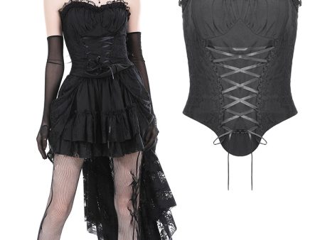 Vicky Gothic Corset Lace Up Top by Dark In Love Hot on Sale