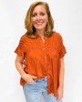 Dana Ruffle Sleeve Top Fashion