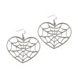 Web Heart Earrings by Kreepsville 666 Fashion