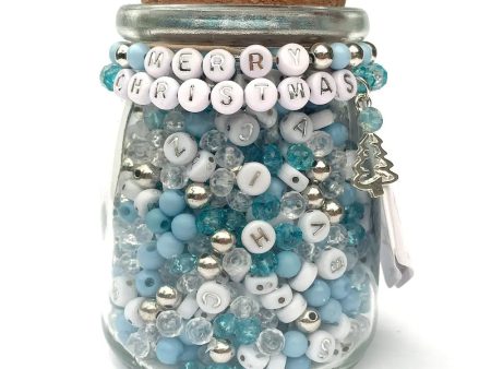 Frosty Christmas Bead Jar For Cheap