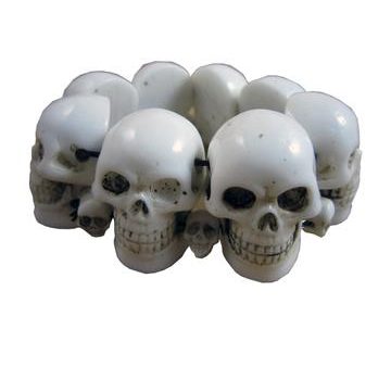 White Skull Collection Bracelet by Kreepsville 666 Online