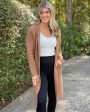 Camel Hooded Cardigan Sale