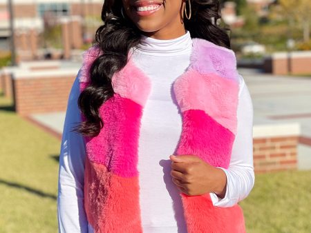 Campus Sunset Fur Vest Sale