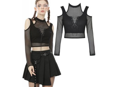 Under My Spell Fishnet Crop Top by Dark In Love Hot on Sale