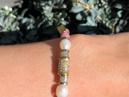 Pink And Pearl Bracelet Cheap