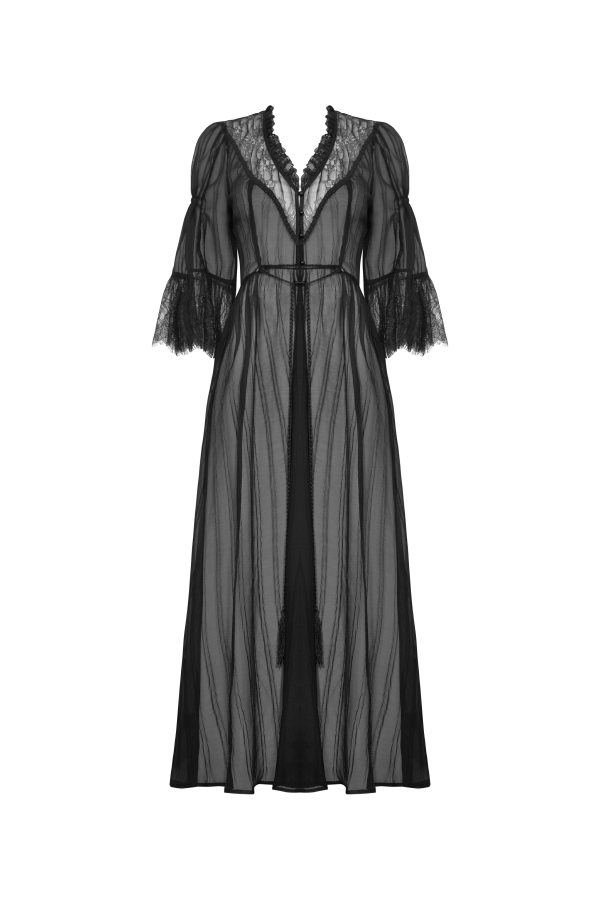 Twilight Gothic Mesh Cardigan Dress by Dark In Love on Sale