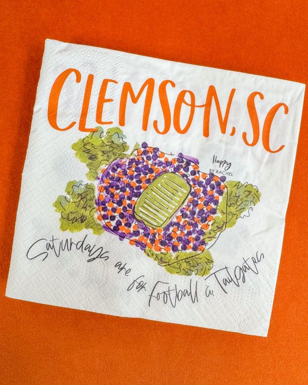 Clemson Tailgate Napkins For Sale