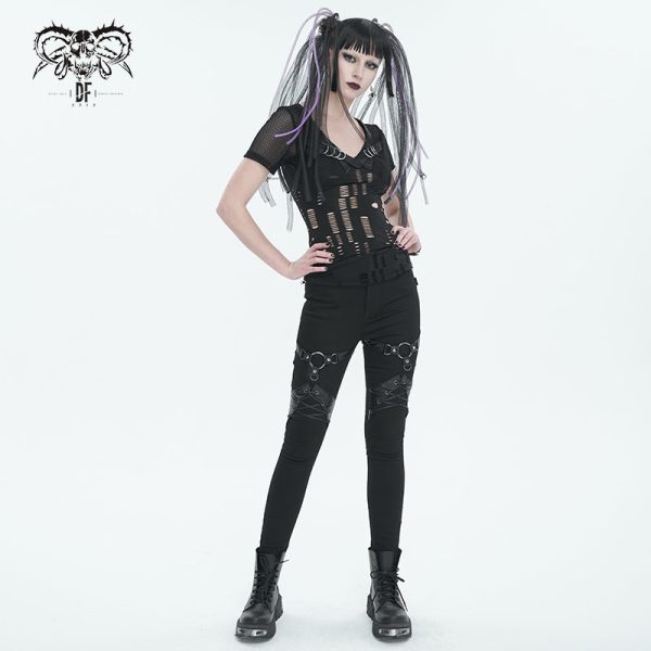 Technical Error Gothic Top by Devil Fashion Online Hot Sale