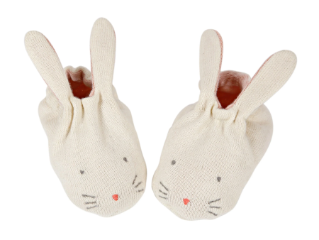 Peach Bunny Baby Booties on Sale