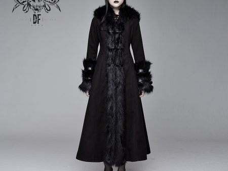 Trust The Raven Faux Fur Coat by Devil Fashion Online