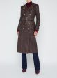 Celina Leather Trench Coat Hot on Sale