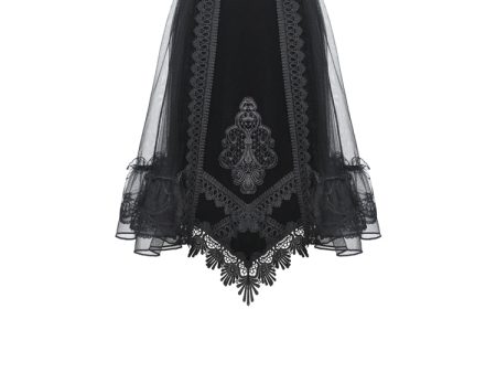 Cemetery Lane Velvet Skirt by Dark In Love Online Hot Sale