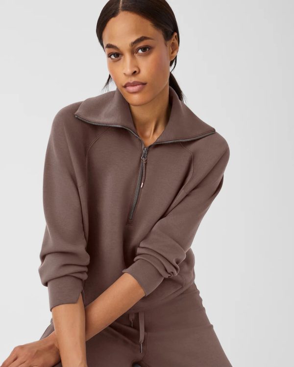 Spanx Airessentials Half Zip | Smoke Online Sale