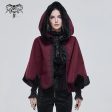 Thorns Of A Rose Gothic Black Faux Fur Shawl Cape by Devil Fashion Supply