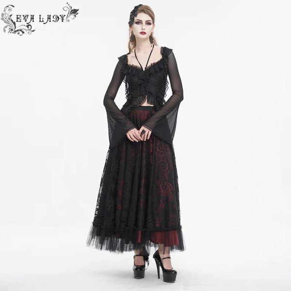 Bianca Gothic Mesh Top by Eva Lady Fashion